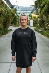 schøn. Sweat Dress Logo Leo Black