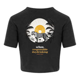 schøn.fashion - Crop Top Heather Black Leopard - Rückseite ohne Hintergrund - life is schøn.