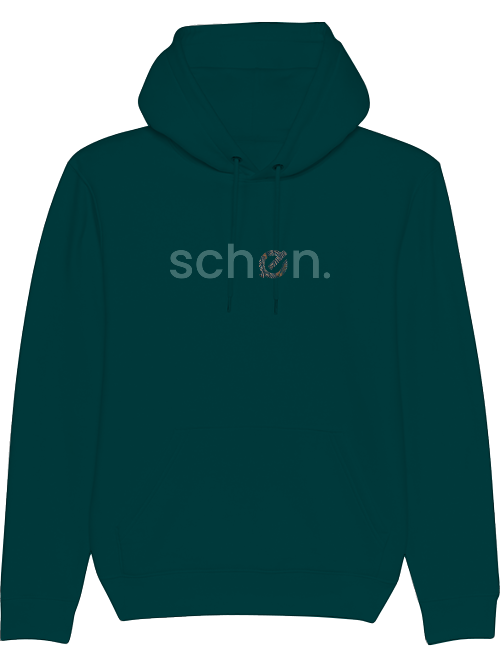 schøn. Hoodie Logo Leaves Green