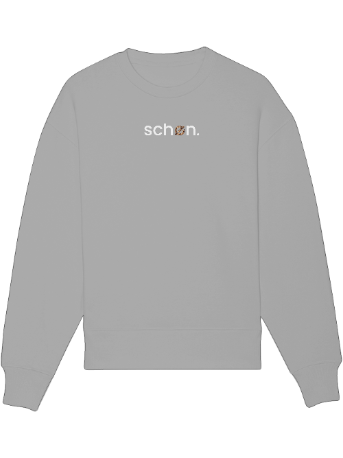schøn. Sweater Oversize  Logo Leo Grey
